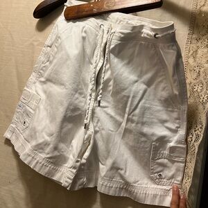 Ralph Lauren White Cargo Shorts for Men